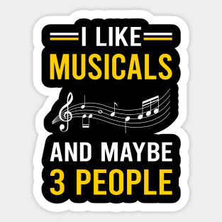 3 People Musicals Musical Sticker